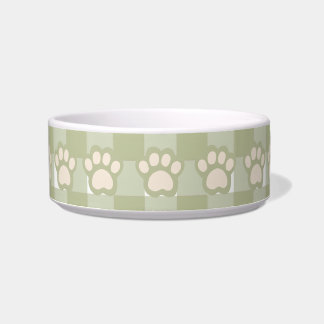 Stijlvolle Green Gingham pet bowl Voerbakje