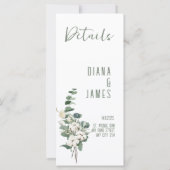Stijlvolle Greenery Leaves Wedding RSVP QR code (Achterkant)