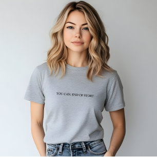 Stijlvolle grijs die je kunt. Einde van artikelslo T-shirt