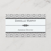 Stijlvolle grijze en witte geometrische benoeming afsprakenkaartje (Voorkant)