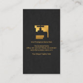 Stijlvolle grijze Grunge Gold Faucet Tulp Plumber Visitekaartje (Achterkant)