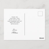 Stijlvolle grijze Stethoscoop Illustratie Dankuwel Briefkaart (Achterkant)