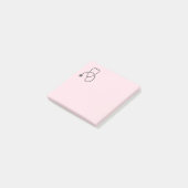 Stijlvolle grijze stethoscoop op pastroze post-it® notes (Schuin)