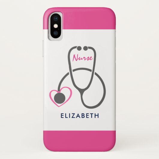 Stijlvolle grijze vernedering Stethescope-illustra Case-Mate iPhone Case (Achterkant)