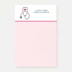 Stijlvolle grijze vernedering Stethoscoop illustra Post-it® Notes