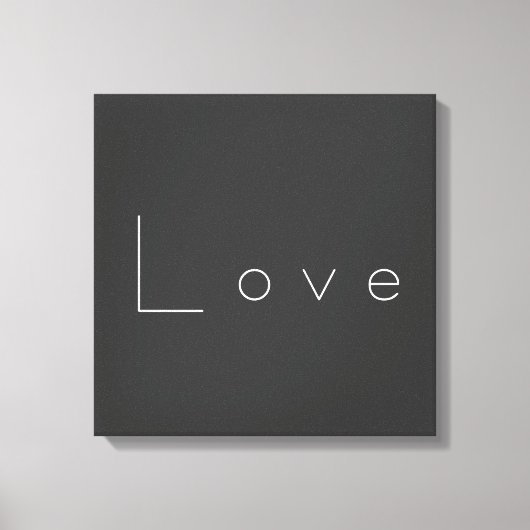 Stijlvolle grijze witte liefdesbruiloft canvas afdruk (Voorkant)