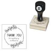 Stijlvolle Groene Bedankt Rubberstempel (Gestempeld)