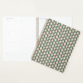 Stijlvolle groene bladeren Pastel Roze Planner (Display)