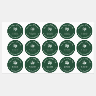 Stijlvolle Groene Bloemist Shop Logo - Contact Rou Labels