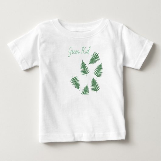 Stijlvolle groene Kind Lucky Fern Baby Bodysuit (Voorkant)
