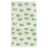 Stijlvolle groene macarons gebak gepersonaliseerd klein cadeauzakje (Achterkant)