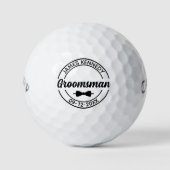 Stijlvolle Groomsmen Gepersonaliseerde Wedding Par Golfballen (Voorkant)