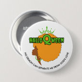Stijlvolle HALLOQUEEN Afro Queen Halloween Ronde Button 7,6 Cm (Voorkant /achterkant)