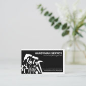Stijlvolle Handyman Tools Rand Visitekaartje (Staand voorkant)