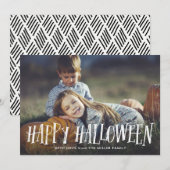 Stijlvolle Happy Halloween-fotokaart Kaart (Voorkant / Achterkant)