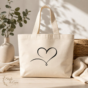 Stijlvolle Heart Mark Jumbo Tote voor Dagelijks Ge