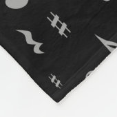 Stijlvolle hedendaagse zwart wit en grijs cirkel fleece deken (Hoek)