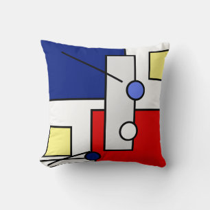 Stijlvolle heldere abstracte kunst geometrie vorm  kussen