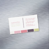 Stijlvolle, heldere kleurenblokken magnetisch visitekaartje (Voorbeeld)