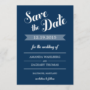 Stijlvolle herinnering bruiloft Opslaan Datum Kaar Save The Date