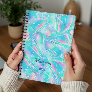 Stijlvolle holografische elegante geometrische planner