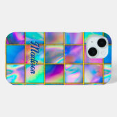 Stijlvolle holografische trendy faux goud geometri Case-Mate iPhone case (Achterkant (horizontaal))