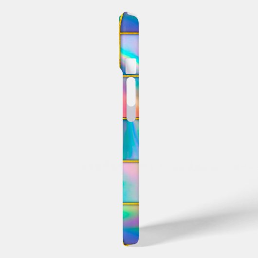 Stijlvolle holografische trendy faux goud geometri Case-Mate iPhone case (Achterkant / Links)