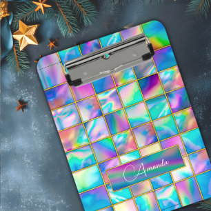Stijlvolle holografische trendy faux goud geometri klembord