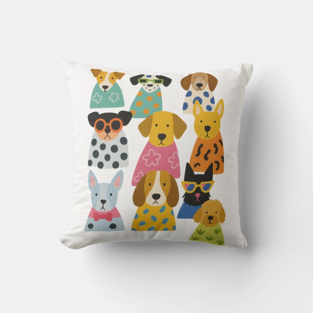 Stijlvolle honden Grappig Pet Lover Gift Kussen (Voorkant)