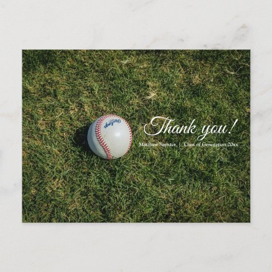 Stijlvolle honkbal Eenvoudige portie Dank je brief Briefkaart (Voorkant)