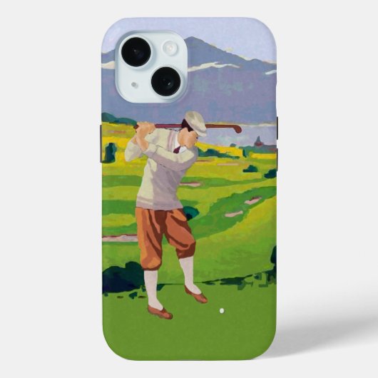  Stijlvolle Hooglanden Golfscène Art Case-Mate iPhone Case (Achterkant)