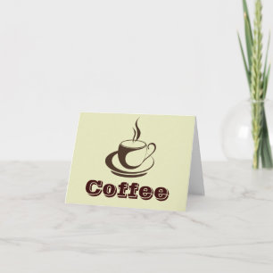 Stijlvolle Hot Coffee Note-kaarten Kaart