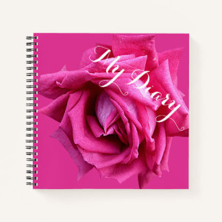 Stijlvolle  hot pink roos bloem boho floral notitieboek