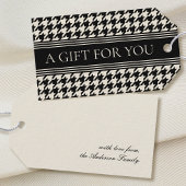 Stijlvolle Houndstooth Black Off-White Elegant Cadeaulabel