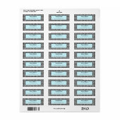 Stijlvolle Houndstooth Etiket (Full Sheet)