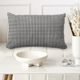 Stijlvolle Houndstooth geruite patroon zwart wit Kussen