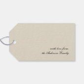 Stijlvolle Houndstooth Zwart Wit Elegant Cadeaulabel (Achterkant Horizontaal)