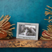 Stijlvolle industriële kat-herdenkingsfoto-plaquet fotoplaat (Zijkant)