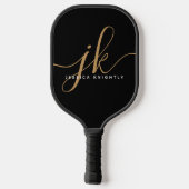 Stijlvolle Initialen voor Script Monogram Naam Aan Pickleball Paddle (Achterkant)