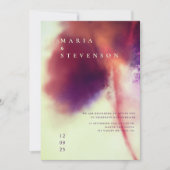 Stijlvolle Ivoor Bruin Waterverf Paardebloem Bruil Kaart (Voorkant)