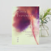 Stijlvolle Ivoor Bruin Waterverf Paardebloem Bruil Kaart (Staand voorkant)