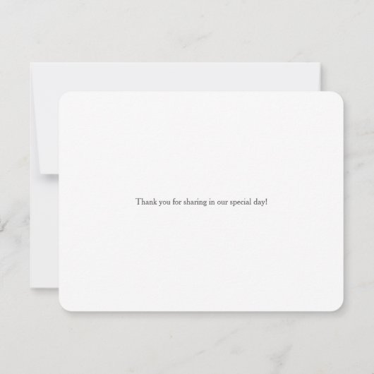 Stijlvolle jurk Taupe | Dank je wel Bedankkaart (Achterkant)