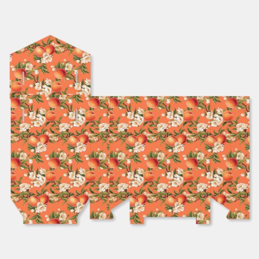 Stijlvolle 'Just Peachy' Peach Fuzz Bedankdoosjes (Ongevouwen)