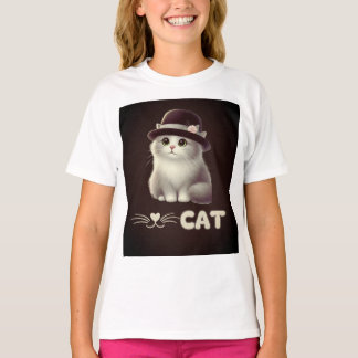 Stijlvolle kat met Pet – Perfect cadeau voor katte T-shirt