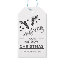 Stijlvolle kerst | Aangepaste familienaam Ornament