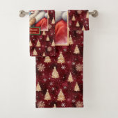 Stijlvolle Kerst heer en mevrouw Claus Badhanddoek Bad Handdoek (Insitu)