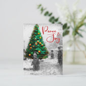 Stijlvolle, kerstboom feestdagenkaart (Staand voorkant)