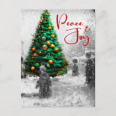 Stijlvolle, kerstboom feestdagenkaart (Voorkant)