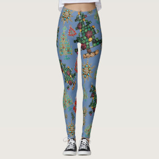 Stijlvolle kerstboom juweel Bling Leggings