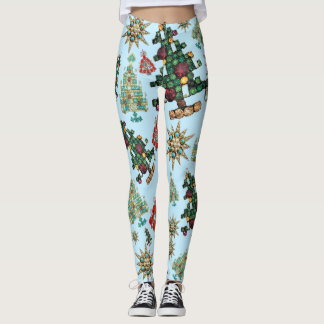 Stijlvolle kerstboom juweel Bling Leggings